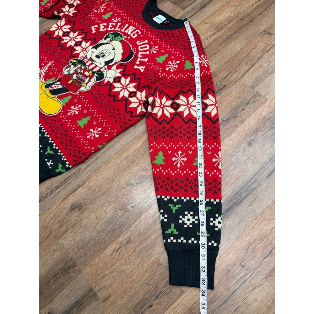 Disney Mickey Mouse Light-Up Ugly Christmas Sweater Red Large NWOT - Picture 8 of 9